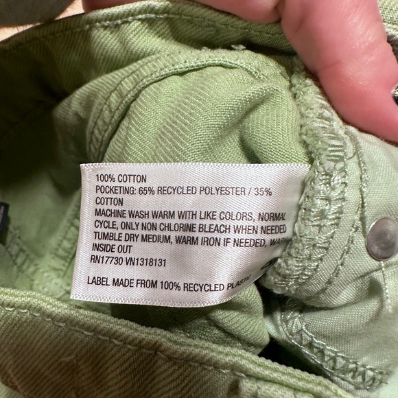 3/$15 High Waist Green Checkered Jean Shorts US 00 - Picture 5 of 6